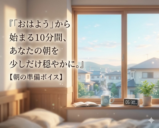 「おはよう」から始まる10分間、あなたの朝を少しだけ穏やかに。【朝の準備ボイス】-0画像