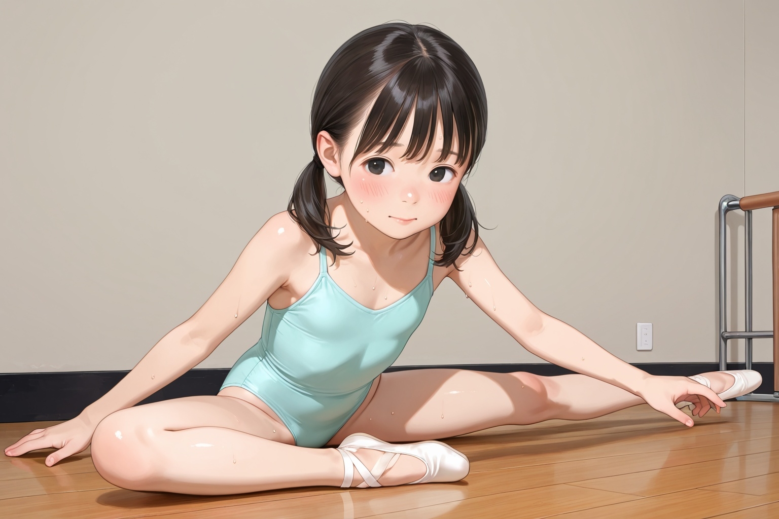 バレエ練習でキモおじコーチと種付け裏レッスン_1