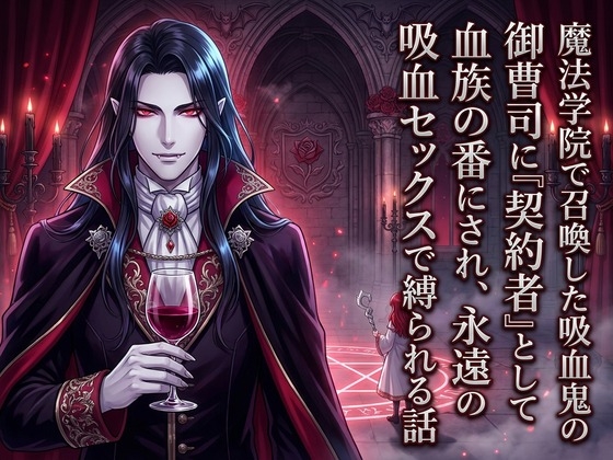 魔法学院で召喚した吸血鬼の御曹司に『契約者』として血族の番にされ、永遠の吸血セックスで縛られる話