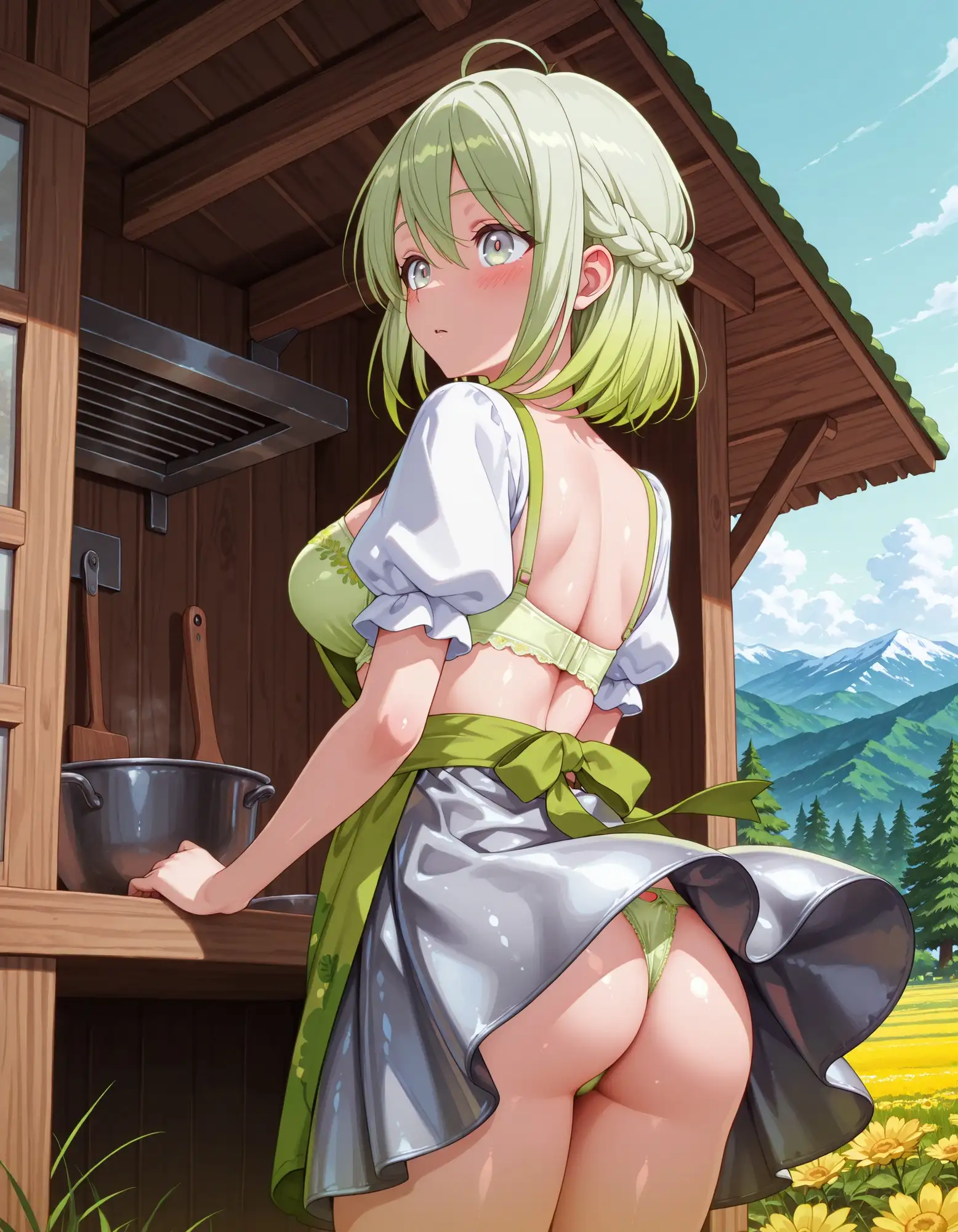 ヨーロッパ民族衣装風ドレスでパンチラ サンプル画像 5