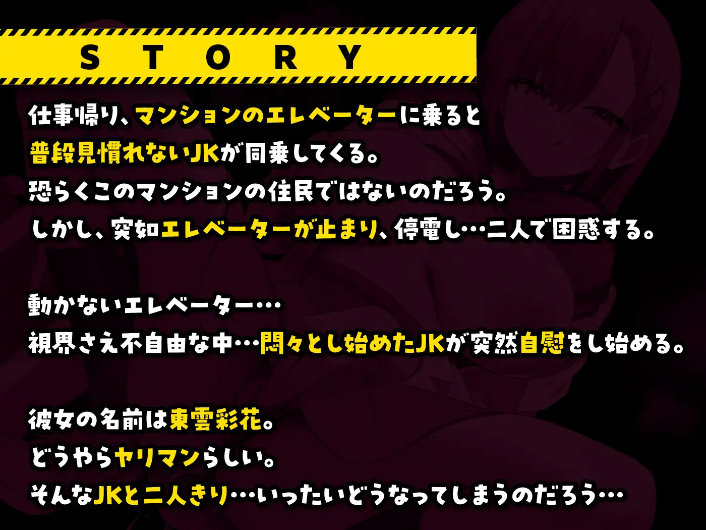 動かないエレベーターにギャルと二人きり〜初対面のヤリマンJKとの汗だく密室SEX<KU100> サンプル画像 3