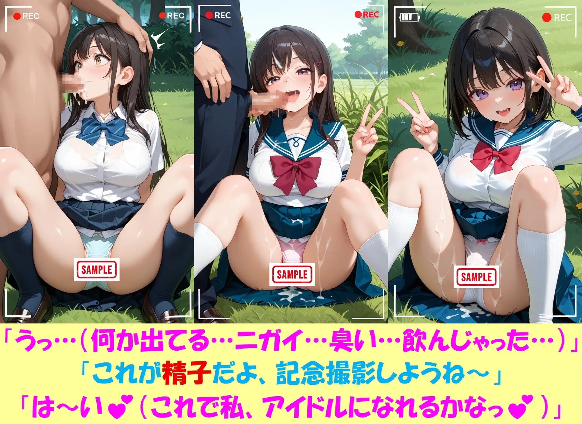 現役JKが撮影会でパンチラを撮られ生涯オカズ化3―魔法少女に変身してご奉仕― サンプル画像 10
