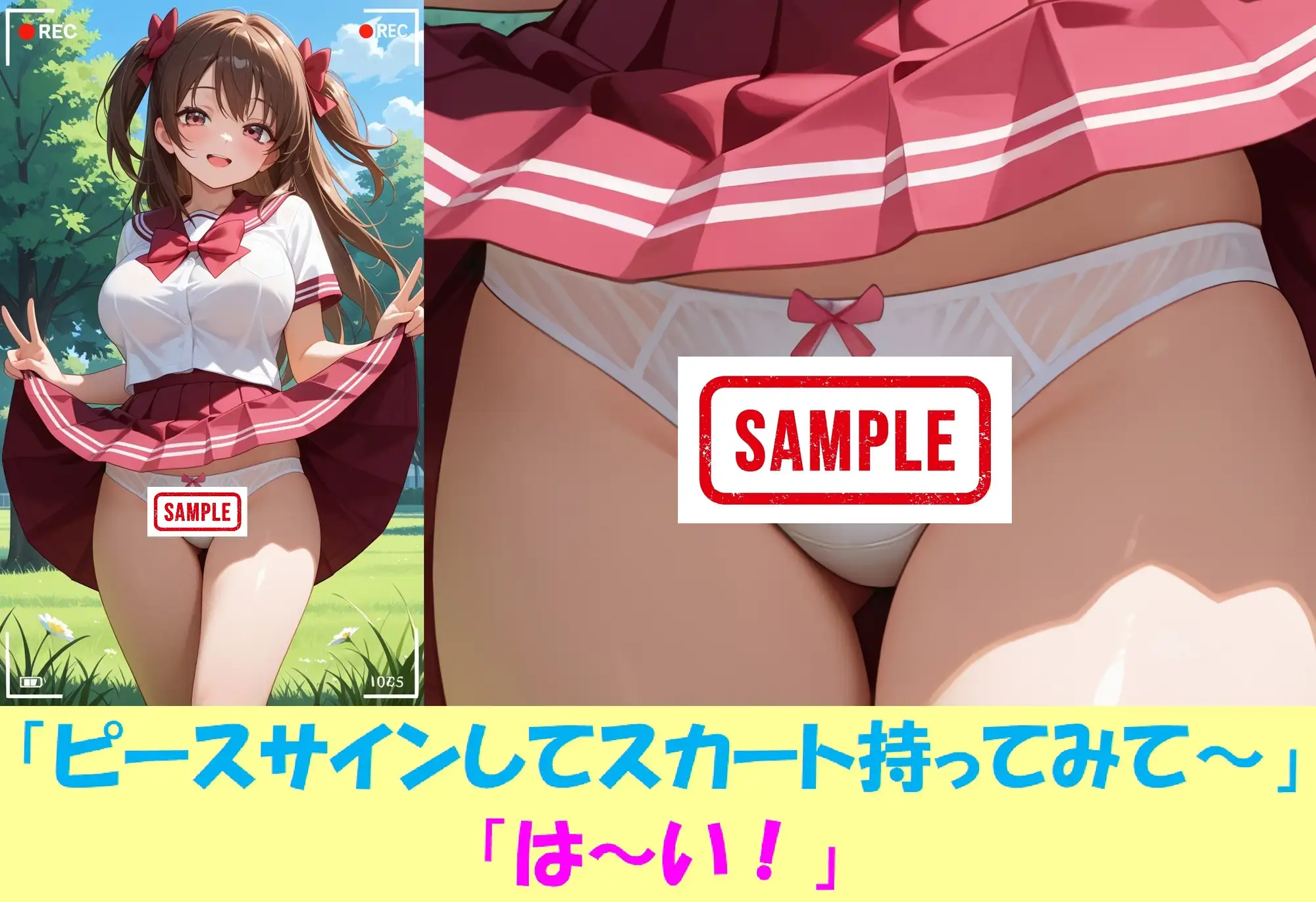 現役JKが撮影会でパンチラを撮られ生涯オカズ化3―魔法少女に変身してご奉仕― サンプル画像 2