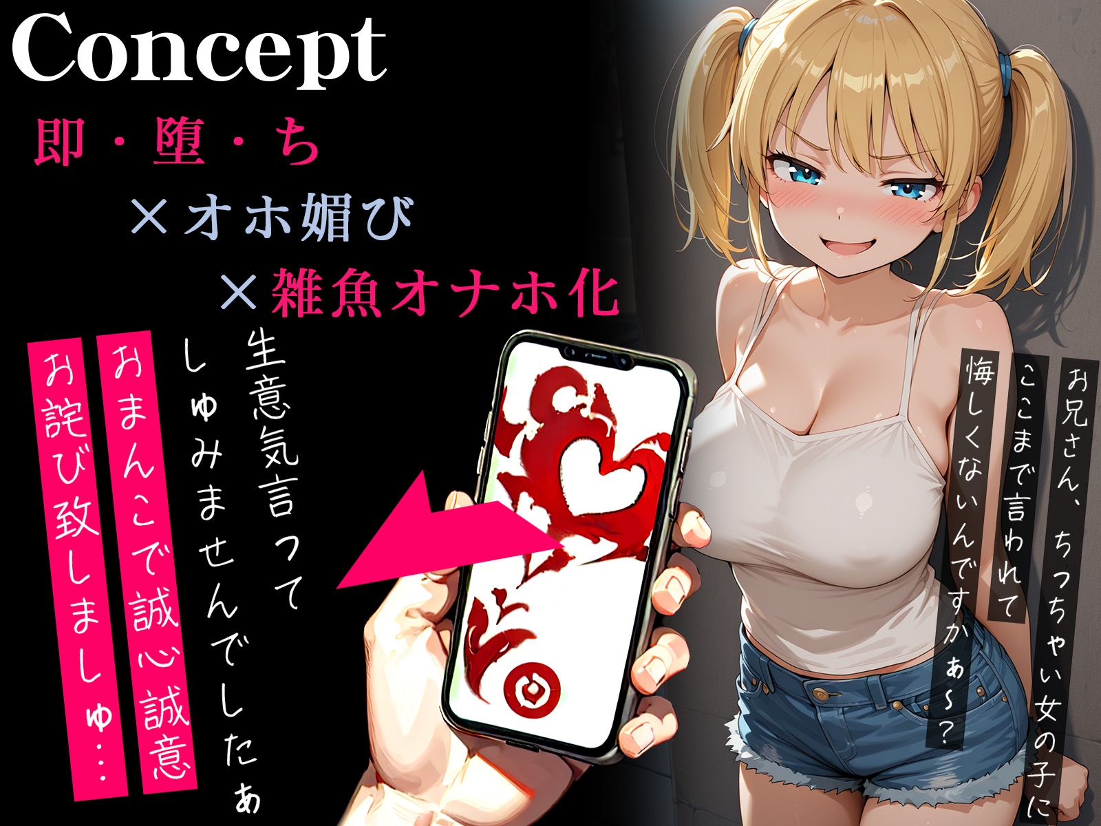 【オホ声】催○アプリで生イキすぎメ○ガキが即チン媚びおまんこで謝罪させてんっほぉ声出しまくり_1