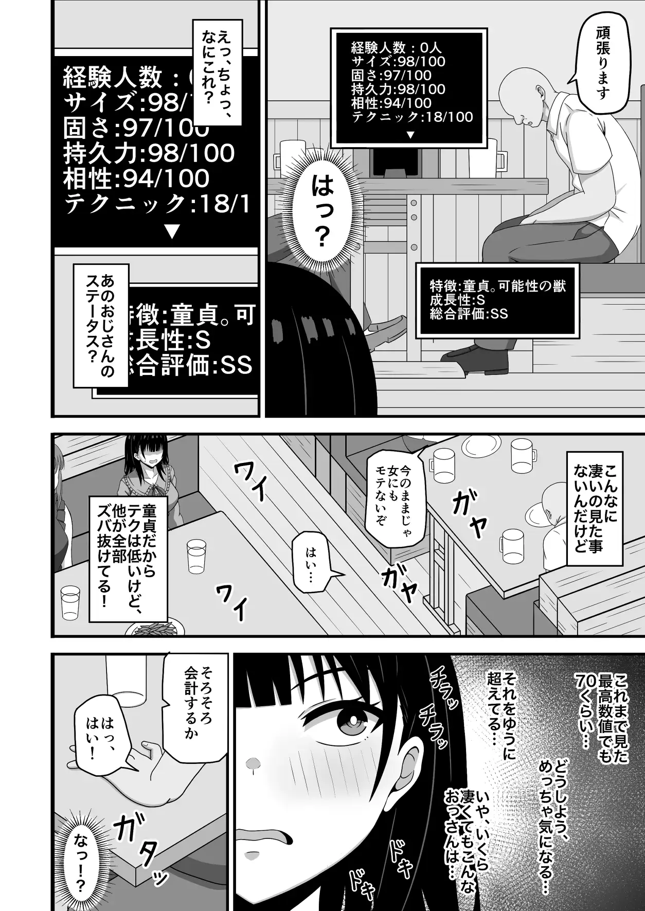相手のステータスが見える私！童貞オジさんのハイステちんぽいただきます サンプル画像 2