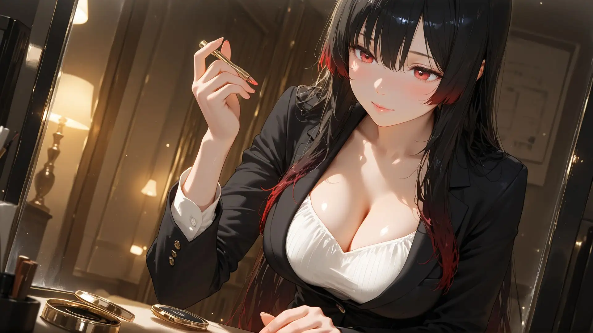 清楚な新人と夜のオフィスで中出し濃密SEXPart1 サンプル画像 7