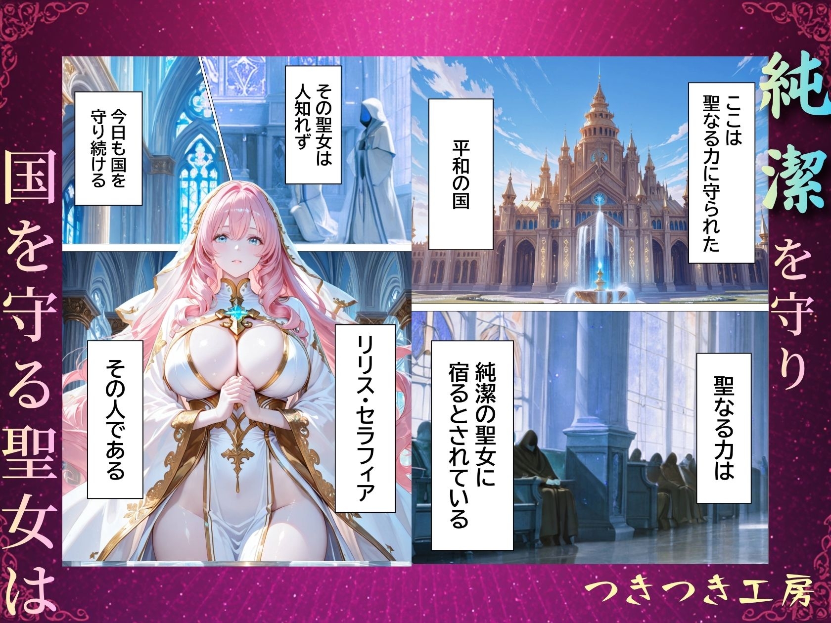 聖女の禁断オナニー〜鏡の声に誘惑され魔道具で純潔崩壊〜 画像1