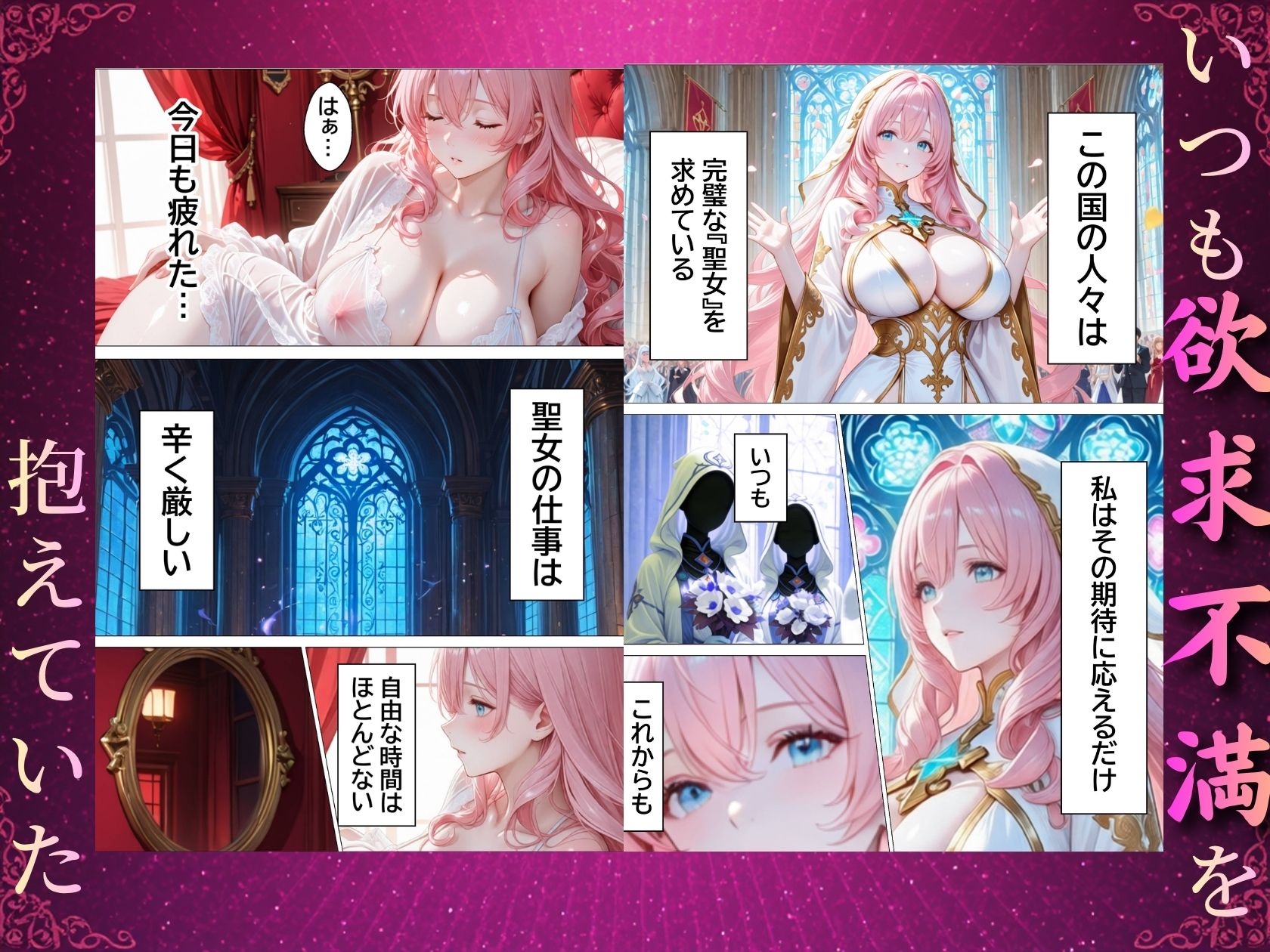 聖女の禁断オナニー〜鏡の声に誘惑され魔道具で純潔崩壊〜 画像2