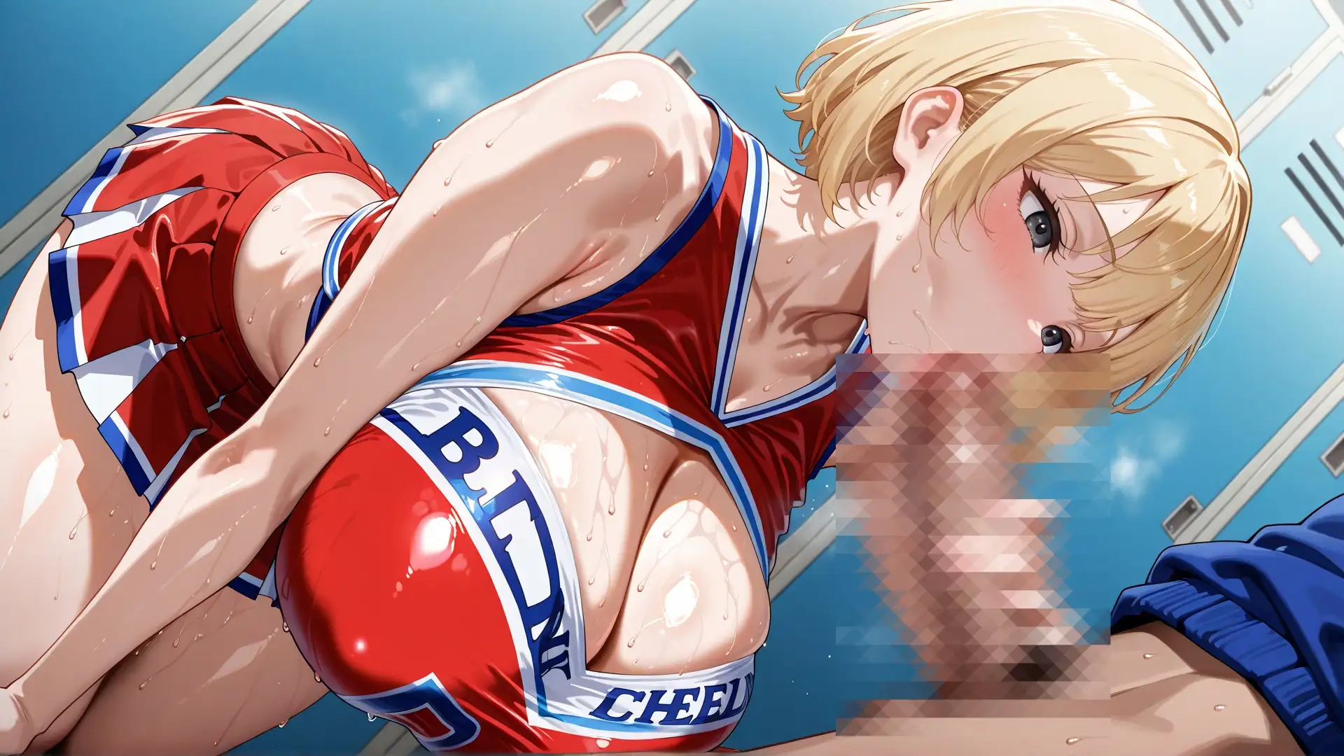 【120FPS】爆乳チアガールJKに練習後に呼び出され汗だくラブラブセックス サンプル画像 2
