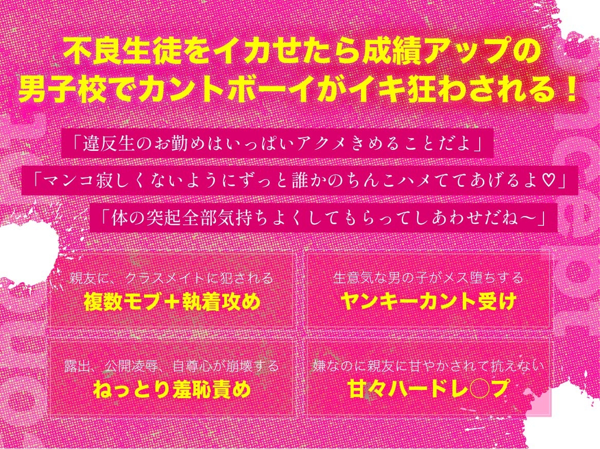 不良生徒をイかせたら成績アップの男子校!?生意気カントボーイのおまんこ公開処刑! 画像1