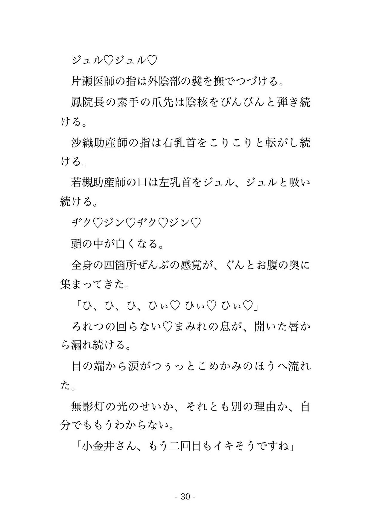 妊婦健診で産科医2人と助産師2人に胎児チェックと称して念入りに調べられた末に中出しまでされる♡♡♡