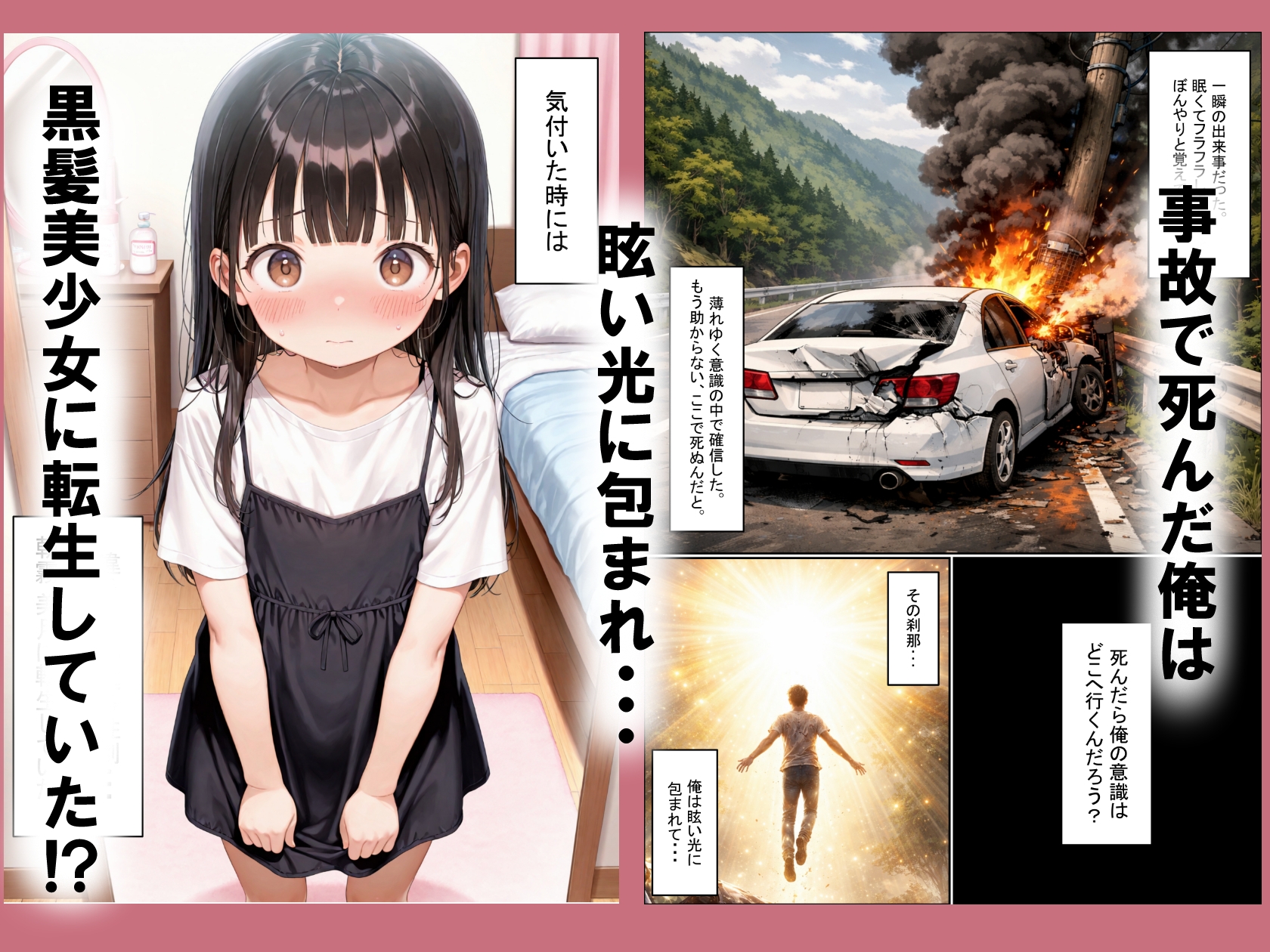 事故で死んだ俺、転生したら美少女だった件。女の子として 幼馴染と幸せになります！_1
