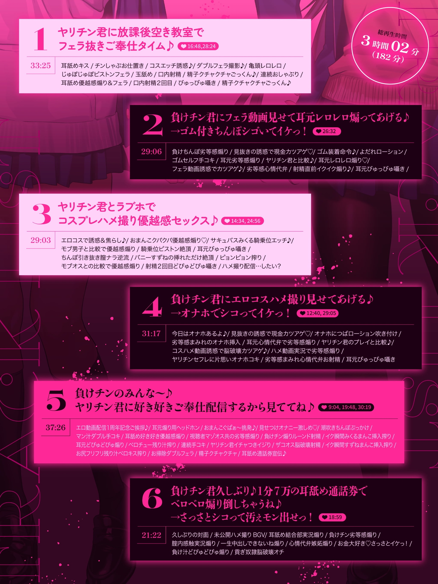 【3時間！超露悪的/脳破壊系ASMR】ヤリチン君と負けチン君。セックス格差を教えてあげる♪【優越感⇄劣等感/心情代弁】 [ゆきんこ王国] | DLsite 10