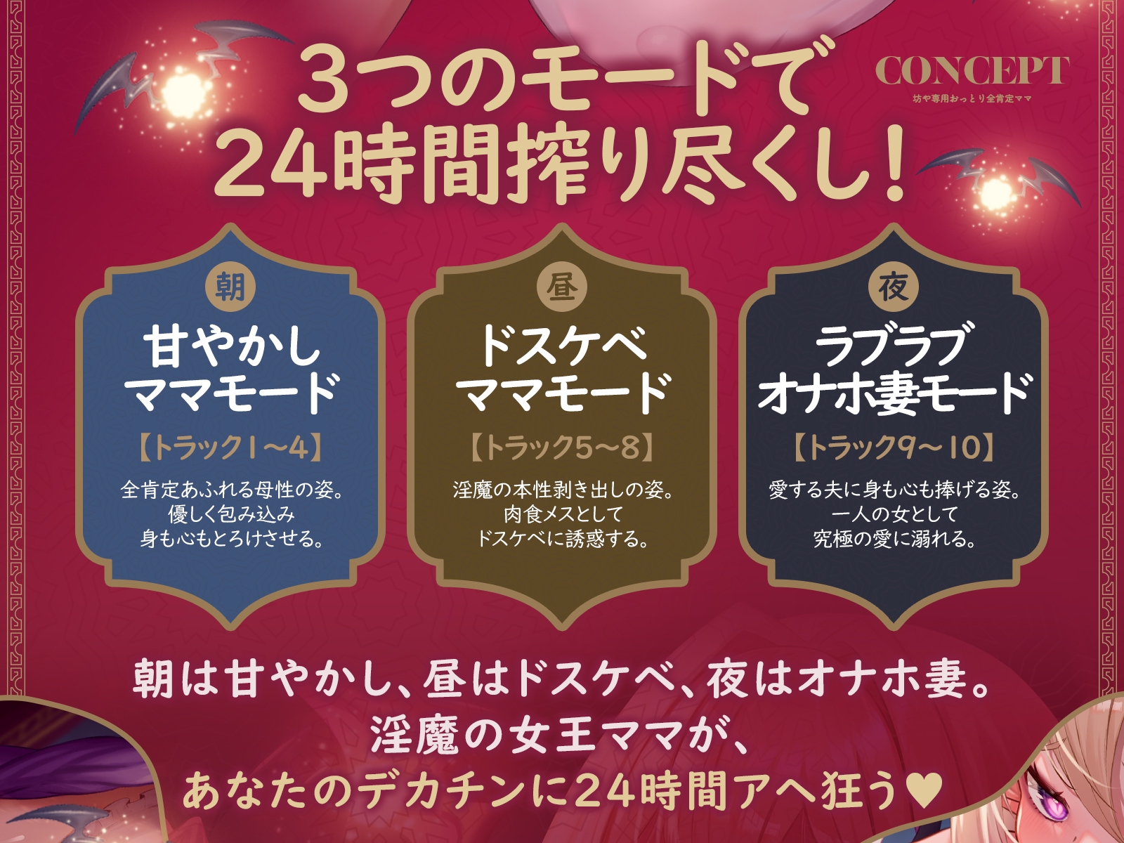 【母乳ママ×淫魔女王】坊や専用おっとり全肯定ママ♡3つのモードでマゾオナホ本能大暴走♡_3