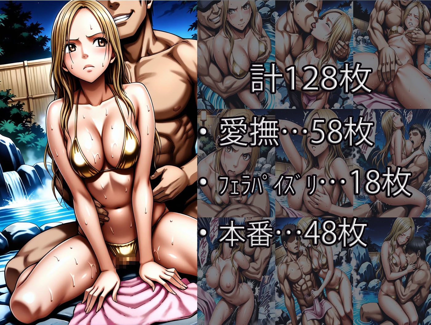 鈴〇彩花・持田〇ずさ・藤浦〇ナタ・南雲〇ゆき【金色ビキニ堕ち】_1