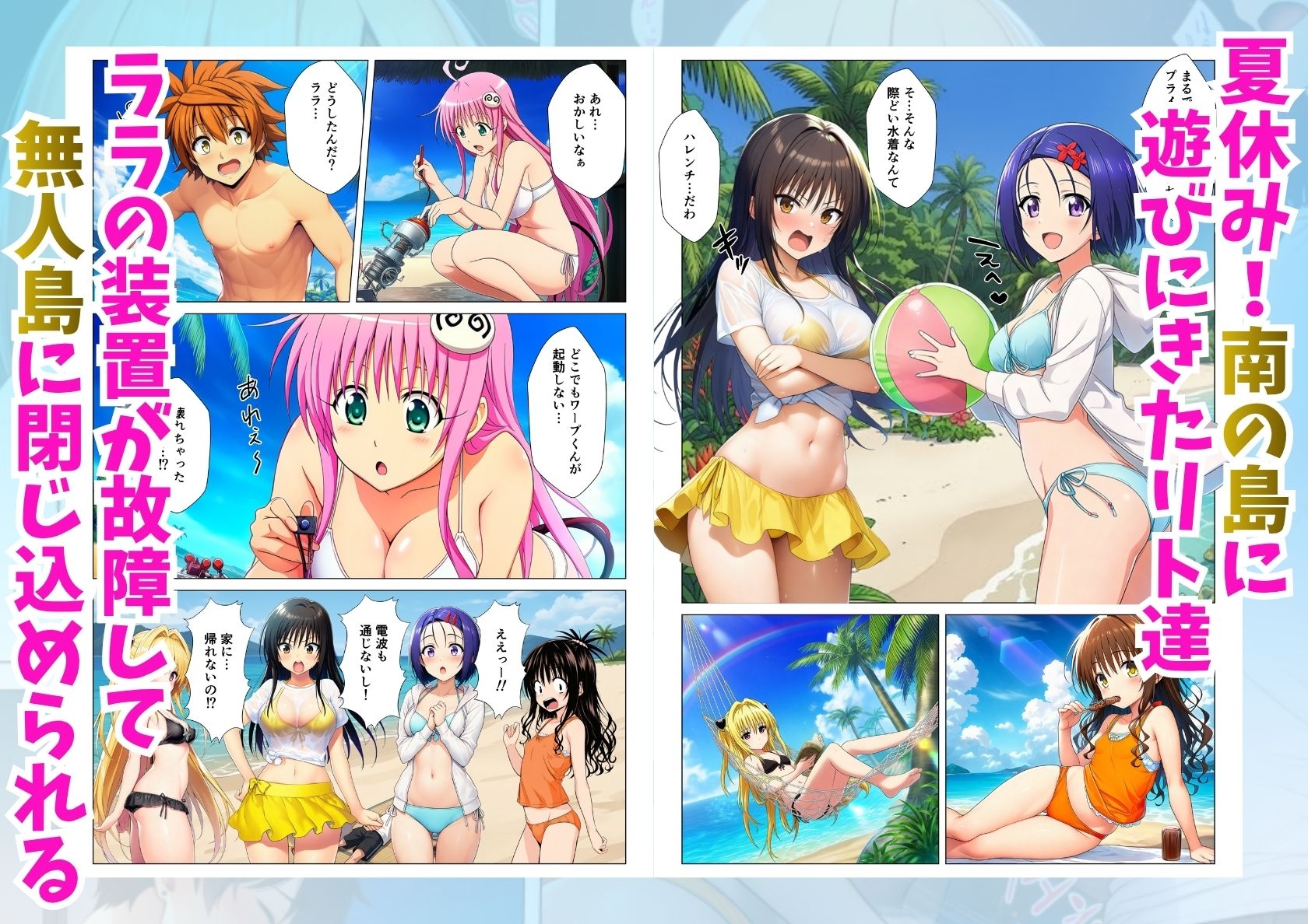 無人島でとらぶるハーレム!リトとヒロイン達のハレンチなサバイバル生活_1