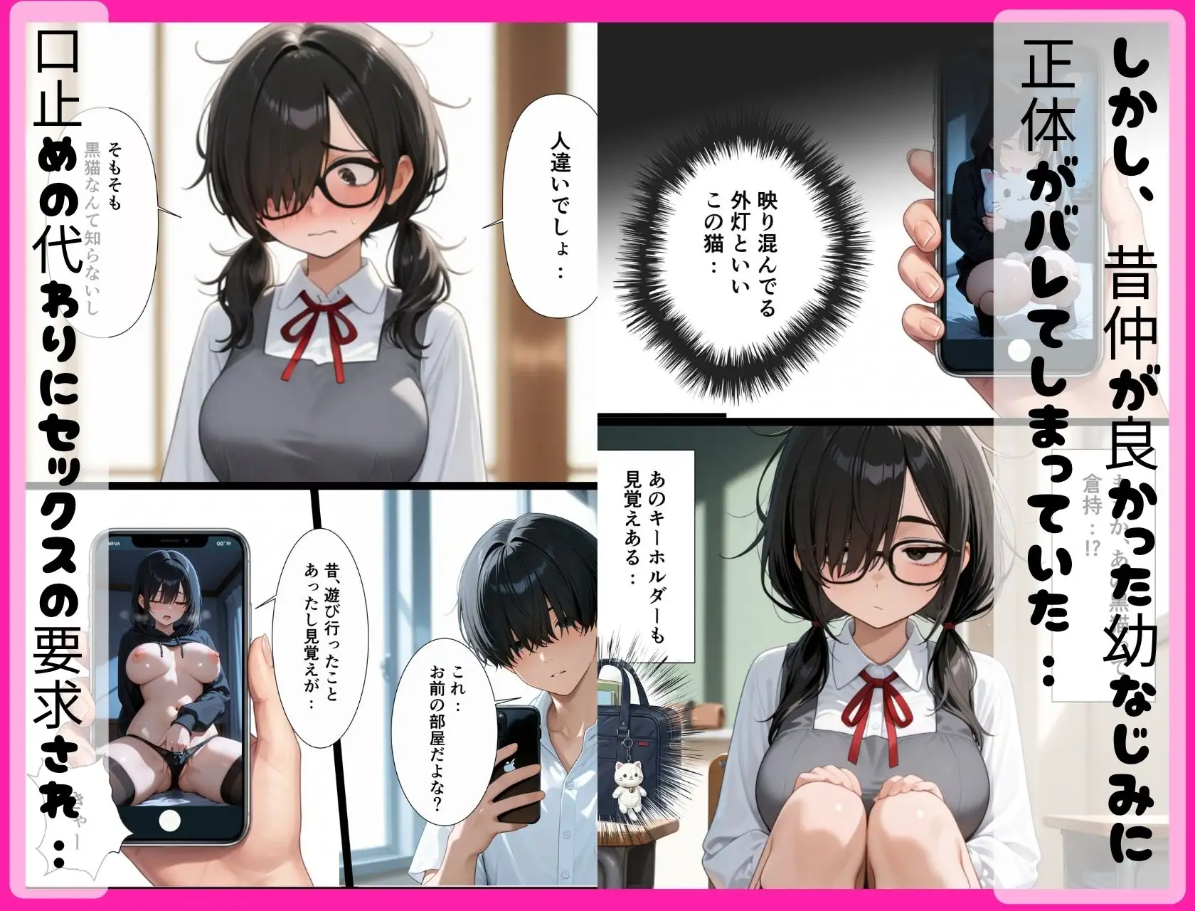 裏垢女子の正体は…幼なじみの陰キャ女子。身バレしてセックスを強要され、初めてのセックスが、オナニー超えて気持ちよすぎた話。 サンプル画像 3