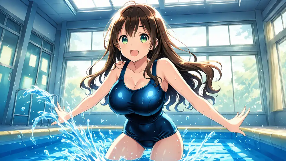 爆乳スク水姉妹が顧問教師と淫らな特別トレーニング【4K】 サンプル画像 5