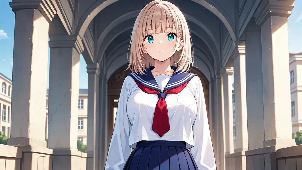 【4K】真っ白スク水の爆乳姉妹が水泳コーチに蕩かされて孕ませ交尾 サンプル画像 2