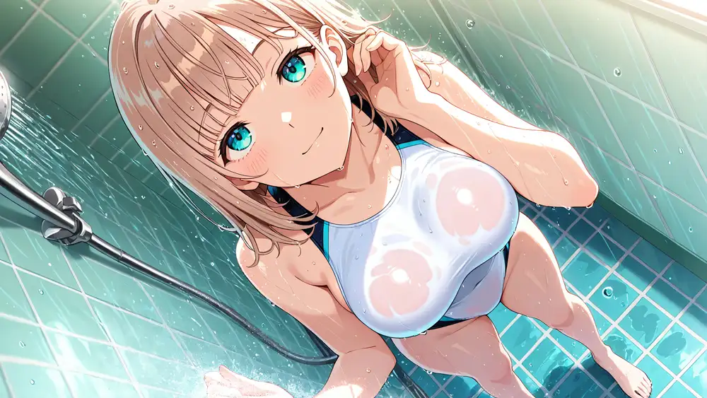 【4K】真っ白スク水の爆乳姉妹が水泳コーチに蕩かされて孕ませ交尾 サンプル画像 6