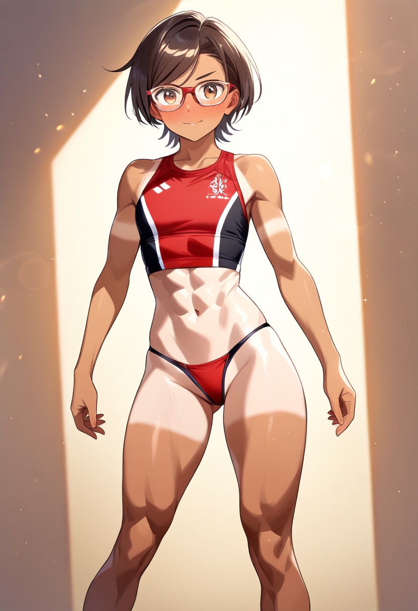 メガネっ娘陸上選手 早見 莉佳 500枚 thumbnail 2