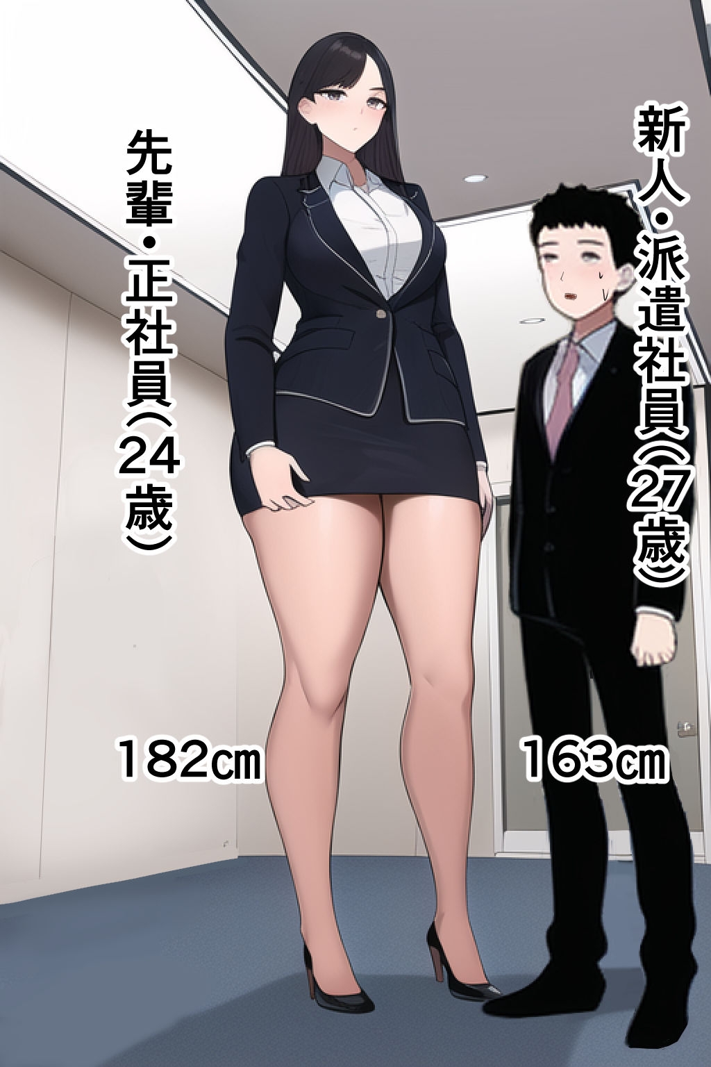 高身長女性×低身長男性 言葉責め集(スーツ女性編)_1