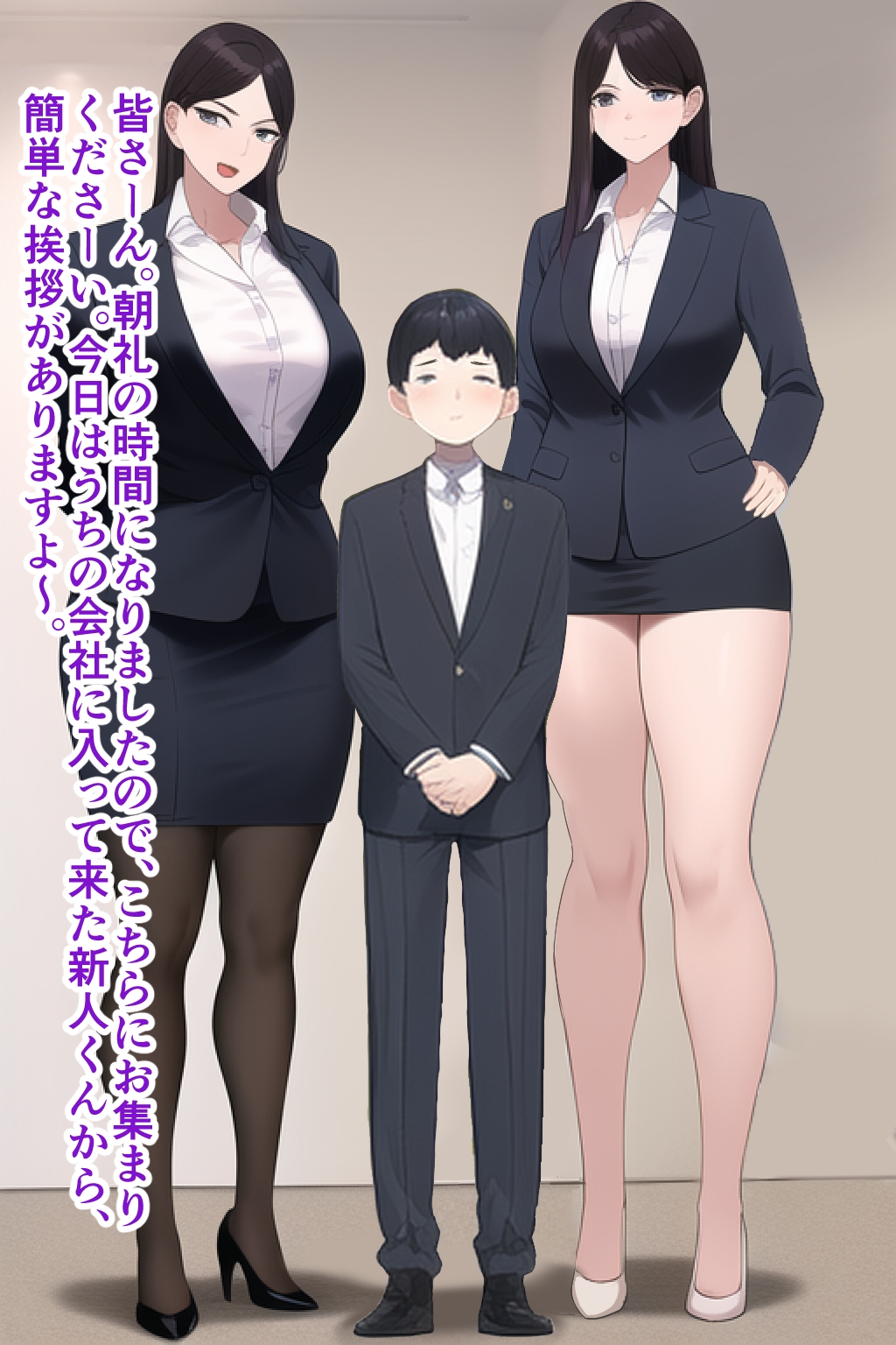 高身長女性×低身長男性 言葉責め集(スーツ女性編)_3
