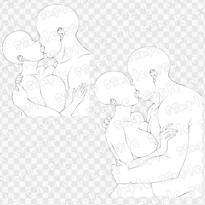 線画素材集[手]110 サンプル画像 2