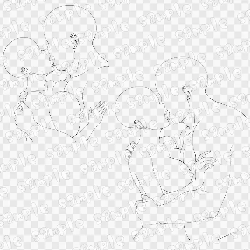 線画素材集[手]110 サンプル画像 3