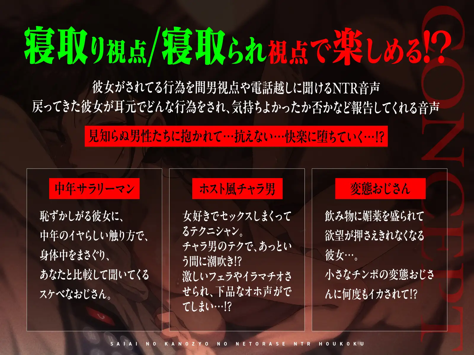 【NTR歪んだ性癖】最愛の彼女の寝取らせ報告~「いいの?挿れられちゃうよ…」見知らぬ男に抱かれる彼女の喘ぎ声を聞きながら…【電話越し&後日報告】