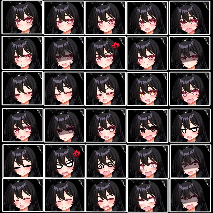 立ち絵素材 黒髪バニーガール サンプル画像 3