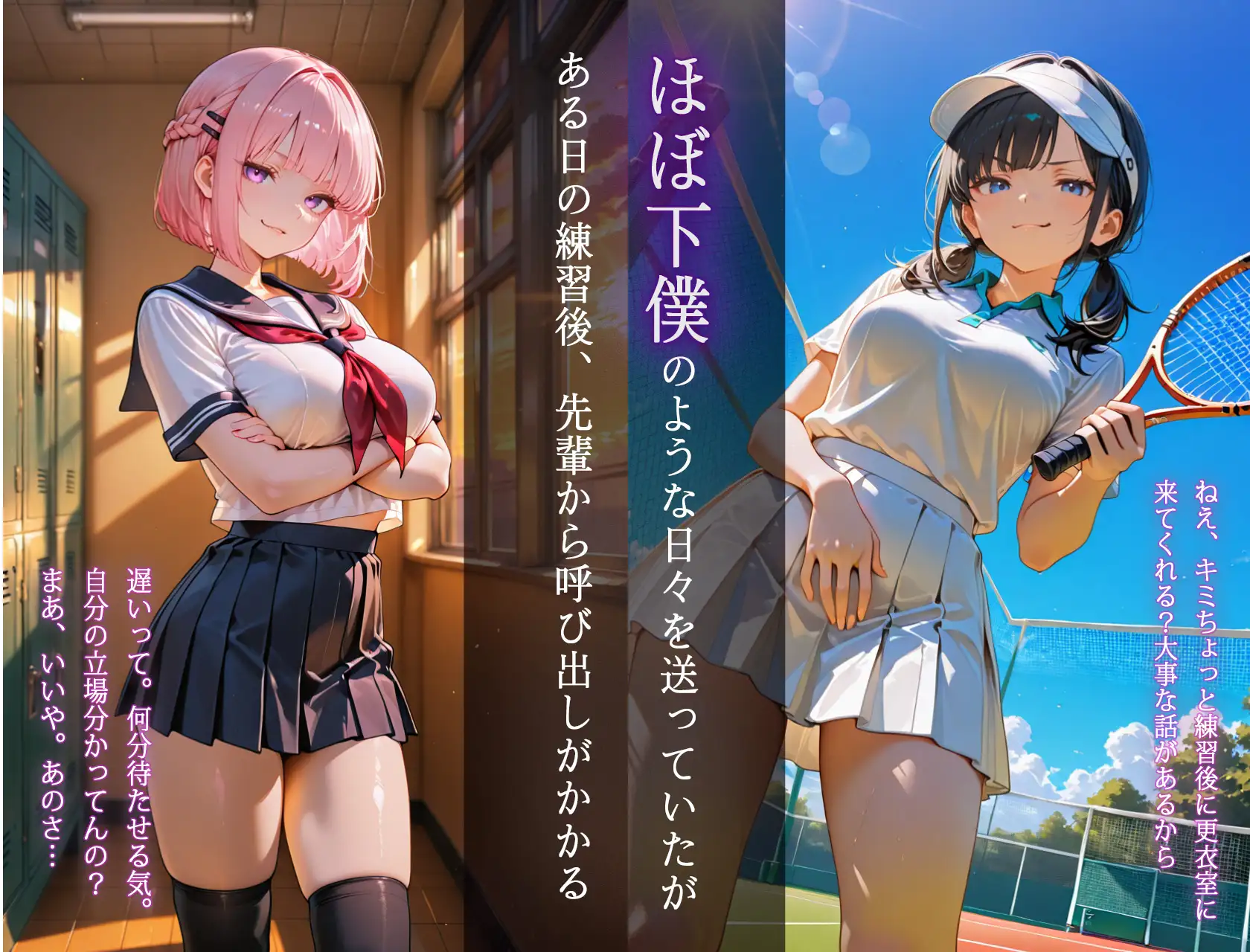 試合で敗北する主人公