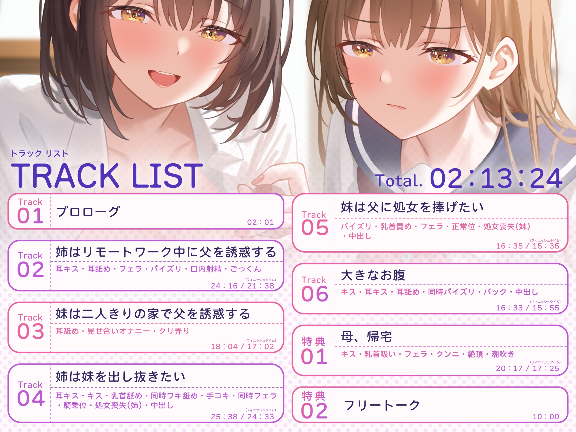 【男性受け】爆乳姉妹はパパの特濃精子で孕まされたい～義理の娘たちによる背徳逆NTR～【KU100バイノーラル/2時間】_3