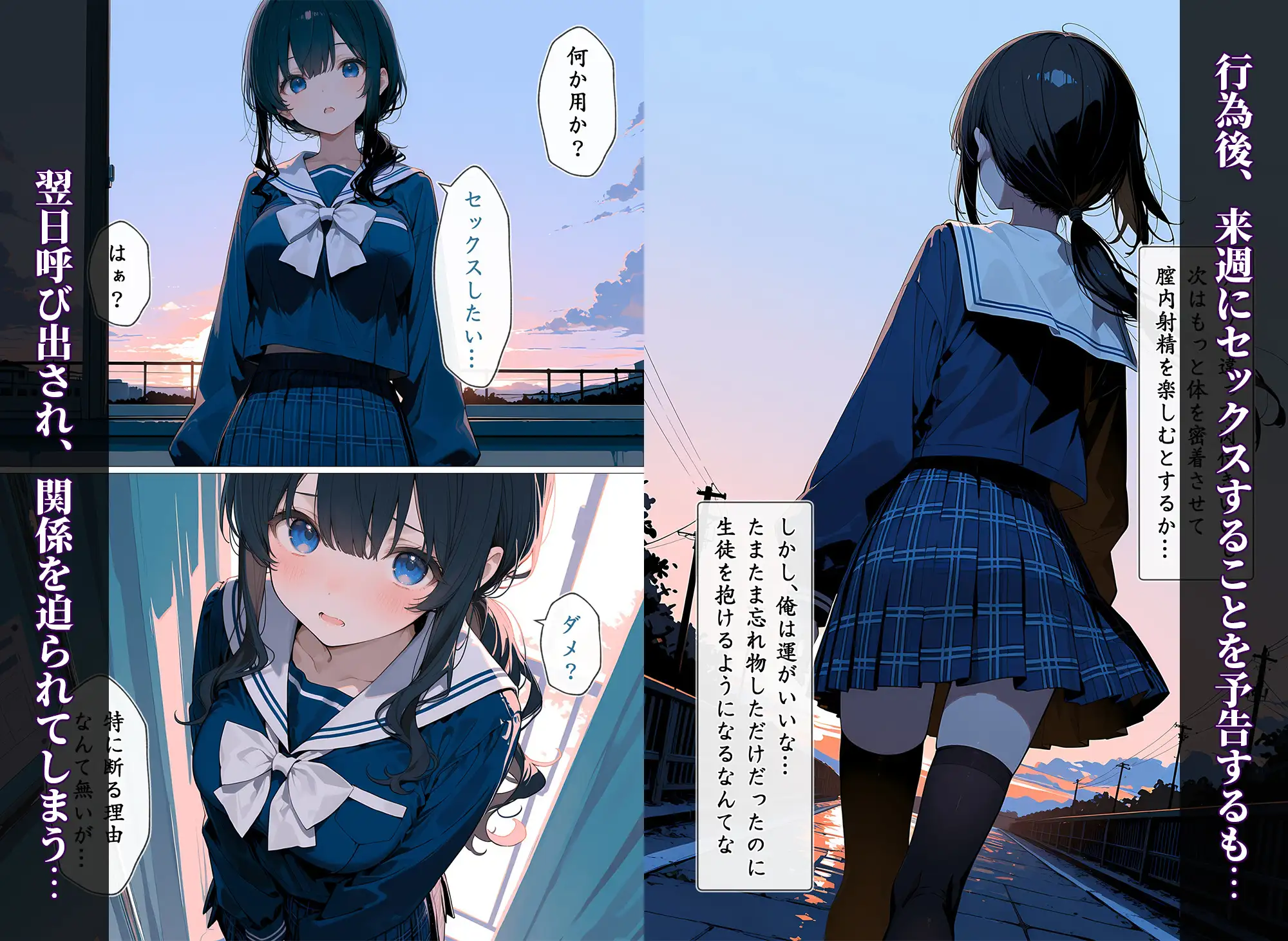 秘密の放課後 誰も居ない教室で自慰行為に耽っていた美少女と冴えない教師のお話