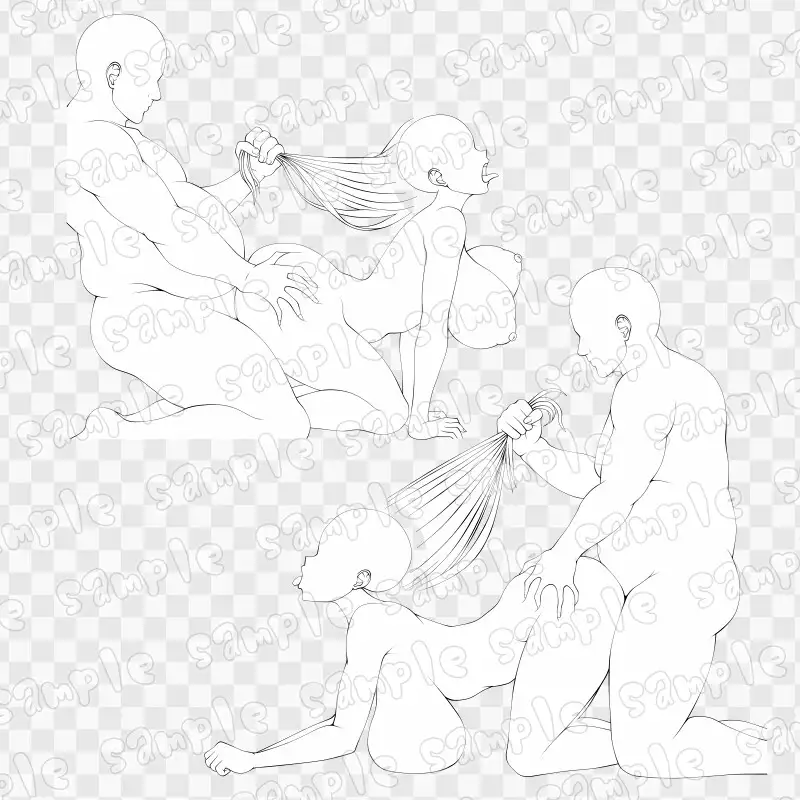 線画素材集［手］111 サンプル画像 2