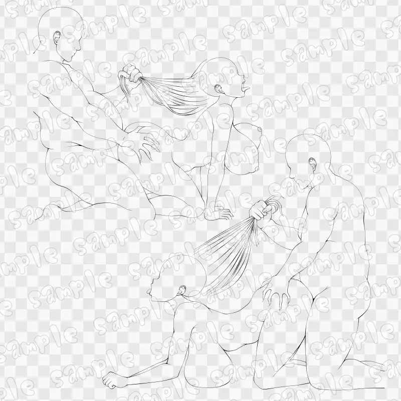 線画素材集［手］111 サンプル画像 3