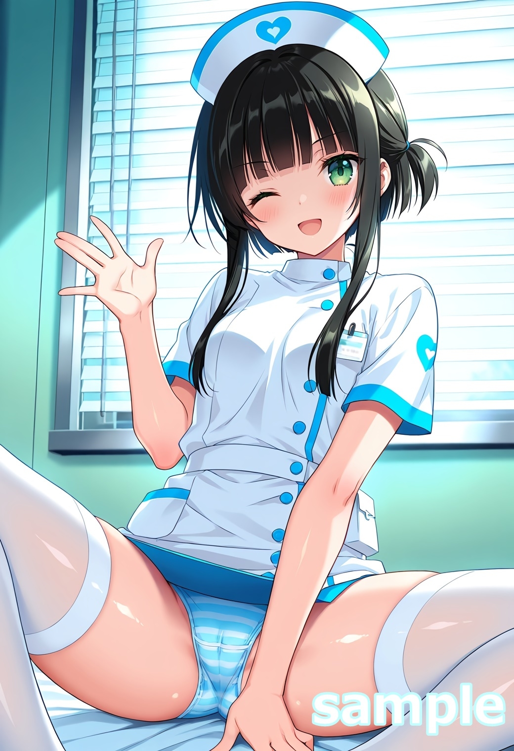 おパンツ拝見イラスト集 ~ミニスカナースさん編~ 画像1