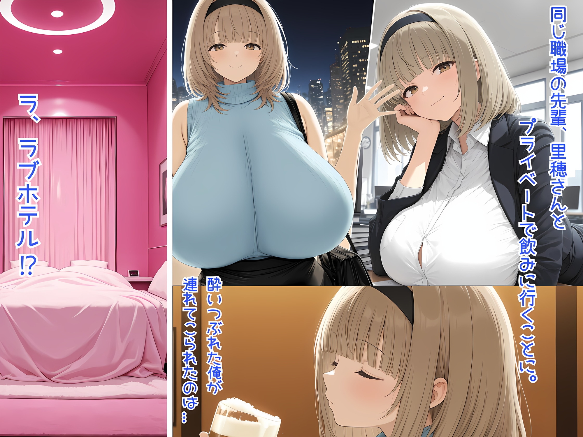 童貞の俺が爆乳先輩にお持ち帰りされる漫画。_1