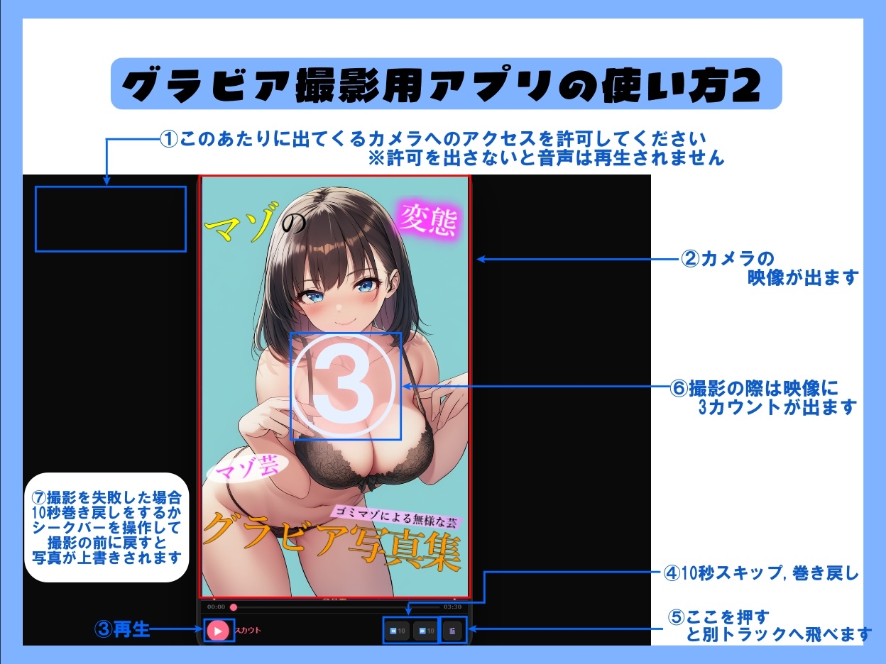 マゾのグラビア撮影会～変態的なマゾ芸の写真集～【グラビア撮影アプリ付き】 画像5