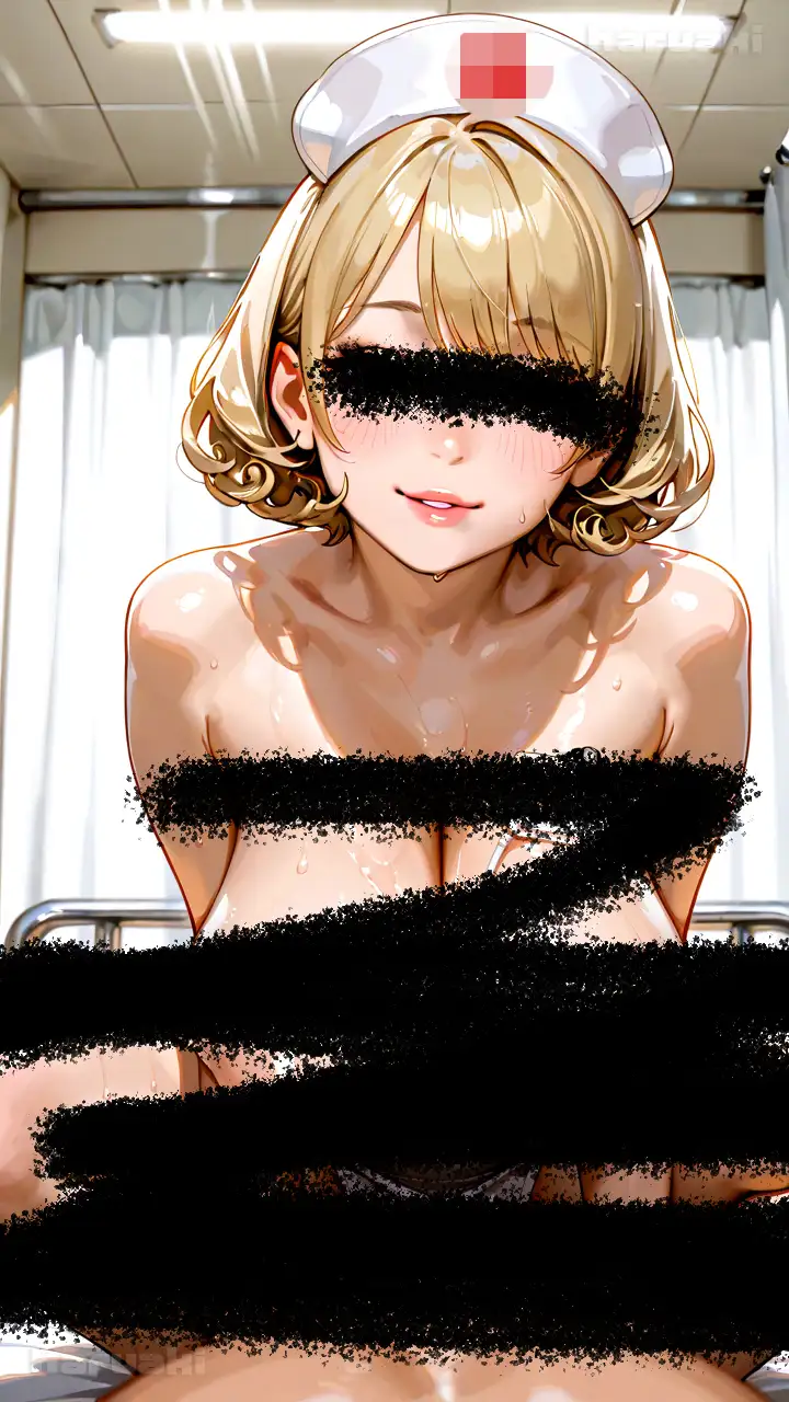 【AIアニメ巨乳美女写真集】Vol.14サキュバス系看護婦中島さんの搾精勤務しこしこ サンプル画像 4