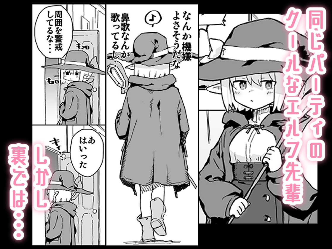 同じパーティーのクール系エルフが裏では大人の玩具で遊ぶ変態だったのでセックスすることにした_1