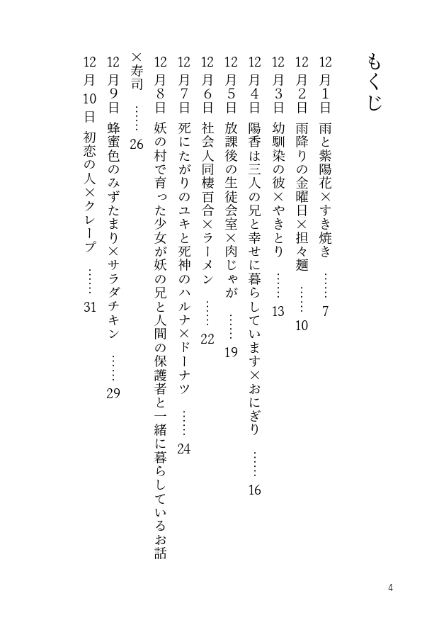 31日間たべたもの-SSまとめ本- 画像3