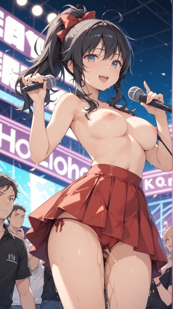 【トップレスアイドルのコンサートでの放尿イラスト】 画像2