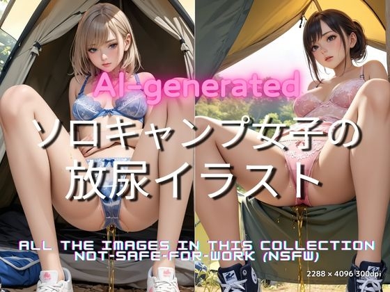 【ソロキャンプ女子の放尿イラスト】