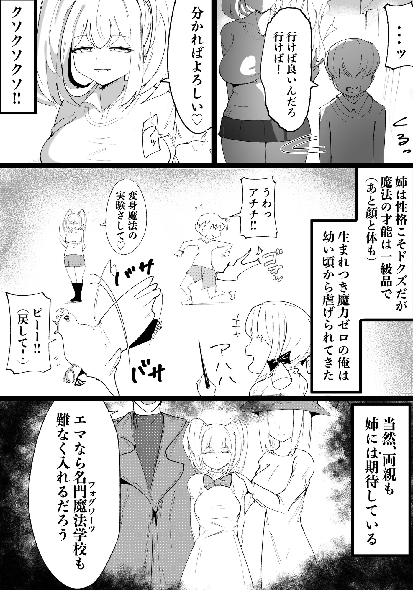クズ姉をわからせる！～エリート魔法使い一家・落ちこぼれ君の逆襲～_7