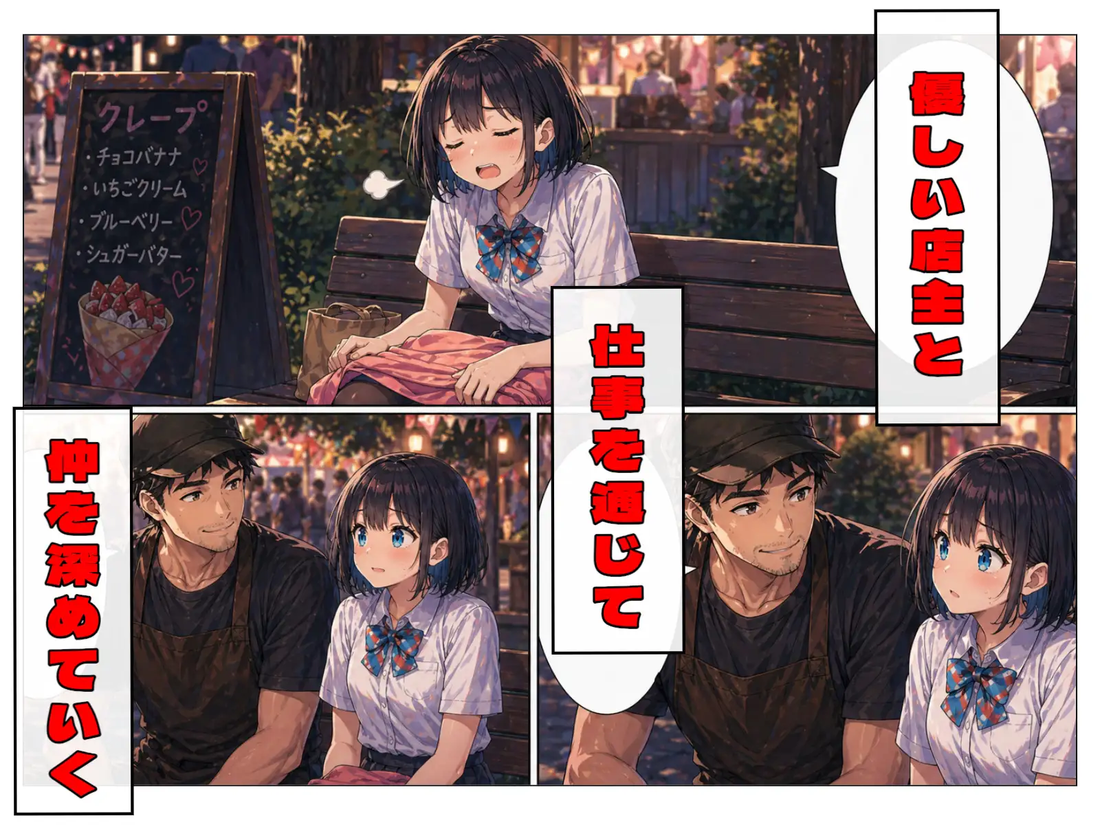 初めてのバイトは、優しすぎる店主と サンプル画像 3