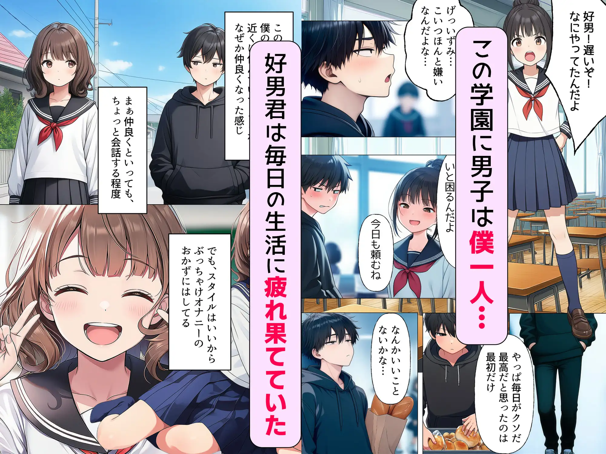 【漫画】僕が神アプリを使って女子全員とやっちゃった話 サンプル画像 2