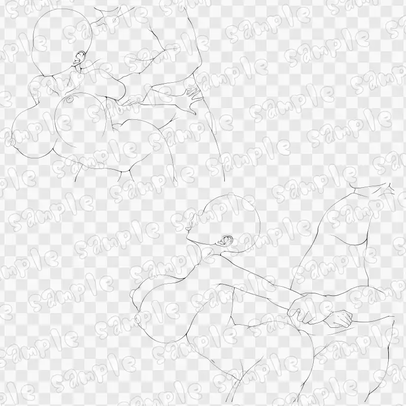 線画素材集［手］114 サンプル画像 3