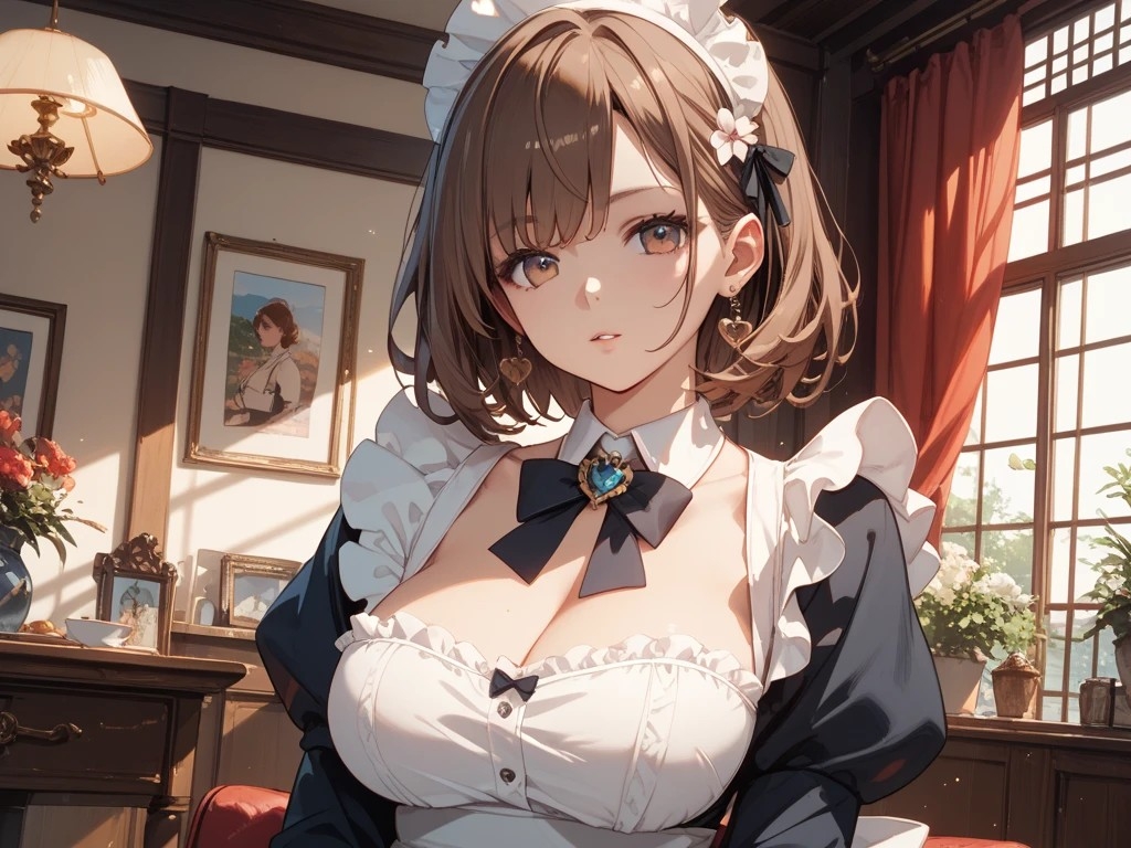 茶髪メイドと青髪セーラー服の女の子と茶髪水着の女の子_1