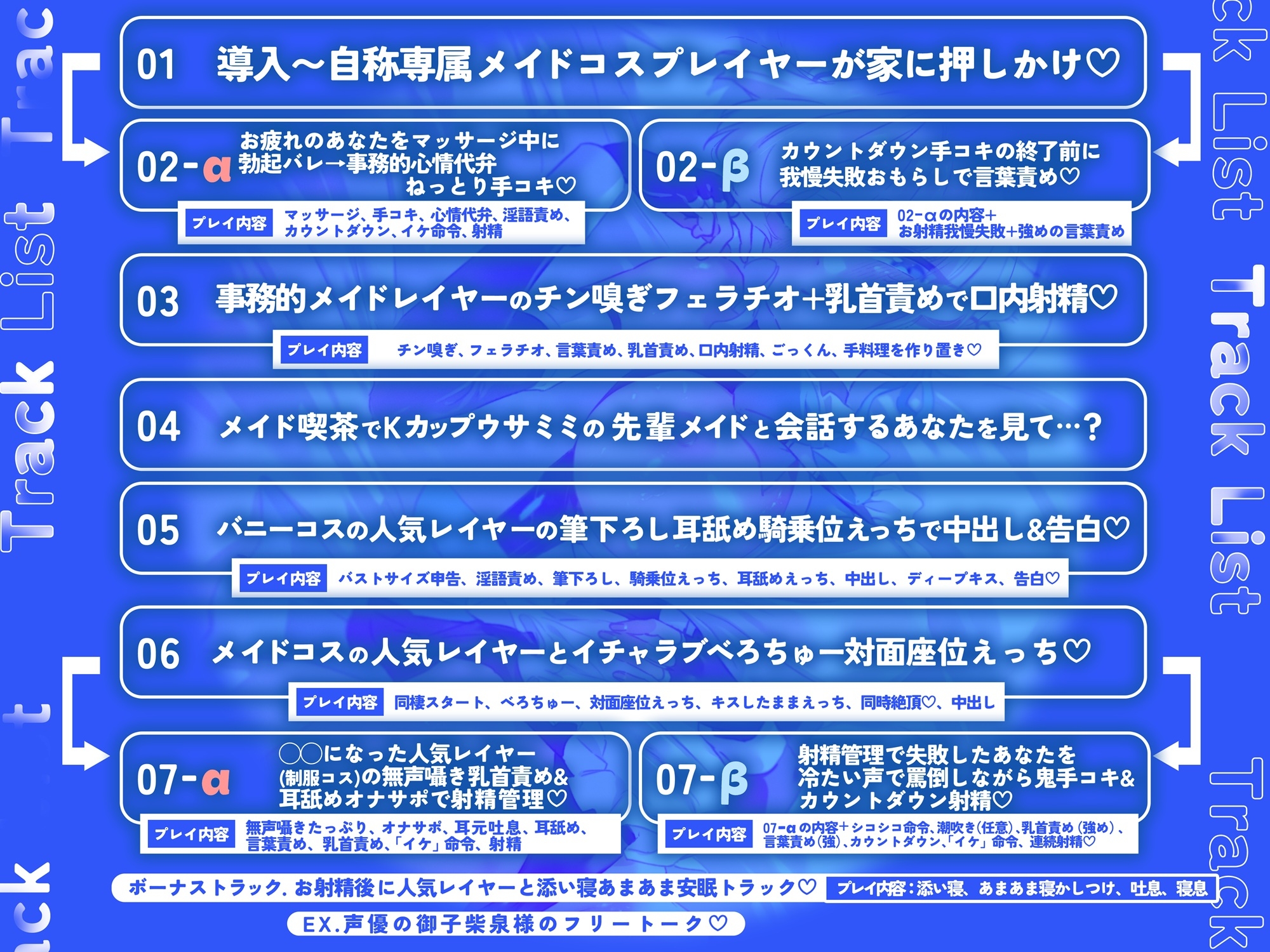 ✅6/28まで限定特典✅【逆転なし×敗北分岐ルート♡】あなたを大好きな有名コスプレイヤー兼メイドカフェの人気キャストに事務的だけど好感度MAXなオナサポや筆おろし♡ [おいしいおこめ] | DLsite 4